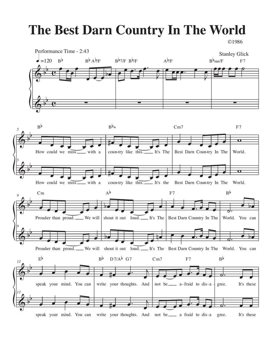 The Best Darn Country In The World 2-Part scores gallery preview page 1