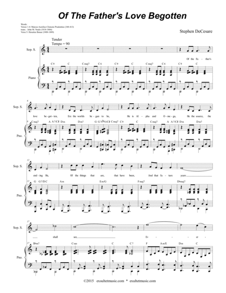 Of The Father's Love Begotten (Choir/Vocal Score) image number null