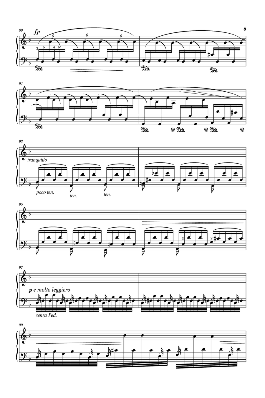 Brahms - Chaconne von J. S. Bach (No.5) - Anh.1a/1 - Original With Fingering For Piano Solo Piano Solo scores gallery preview page 6