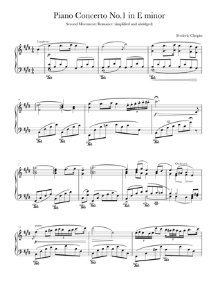 Book cover for Chopin Piano Concerto no. 1 second movement excerpt