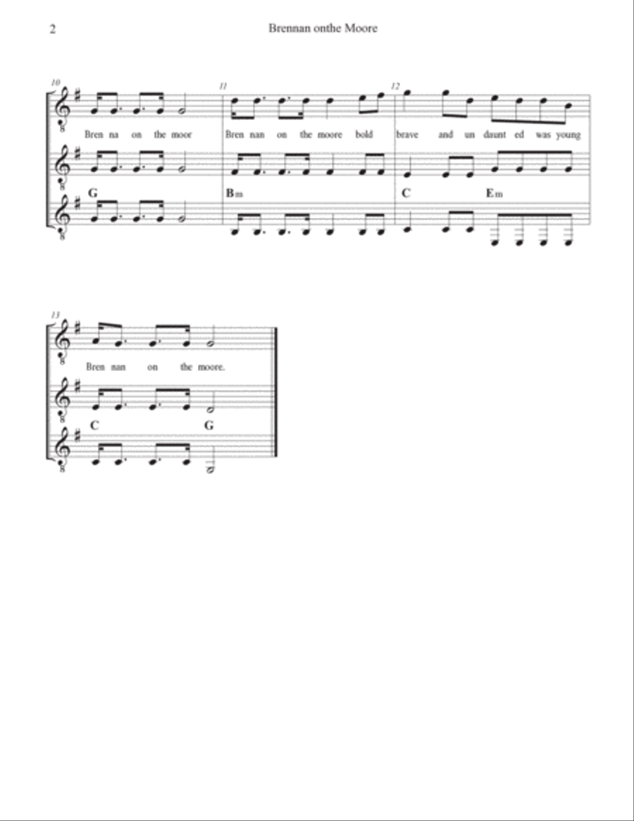 Brennan on the Moore Guitar Ensemble scores gallery preview page 4