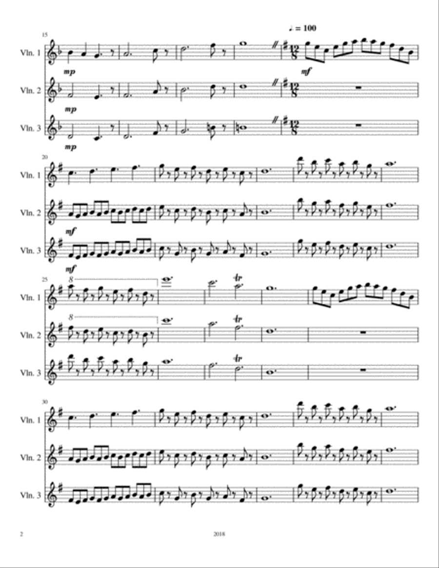 Crocus (Violin Trio) String Trio scores gallery preview page 2
