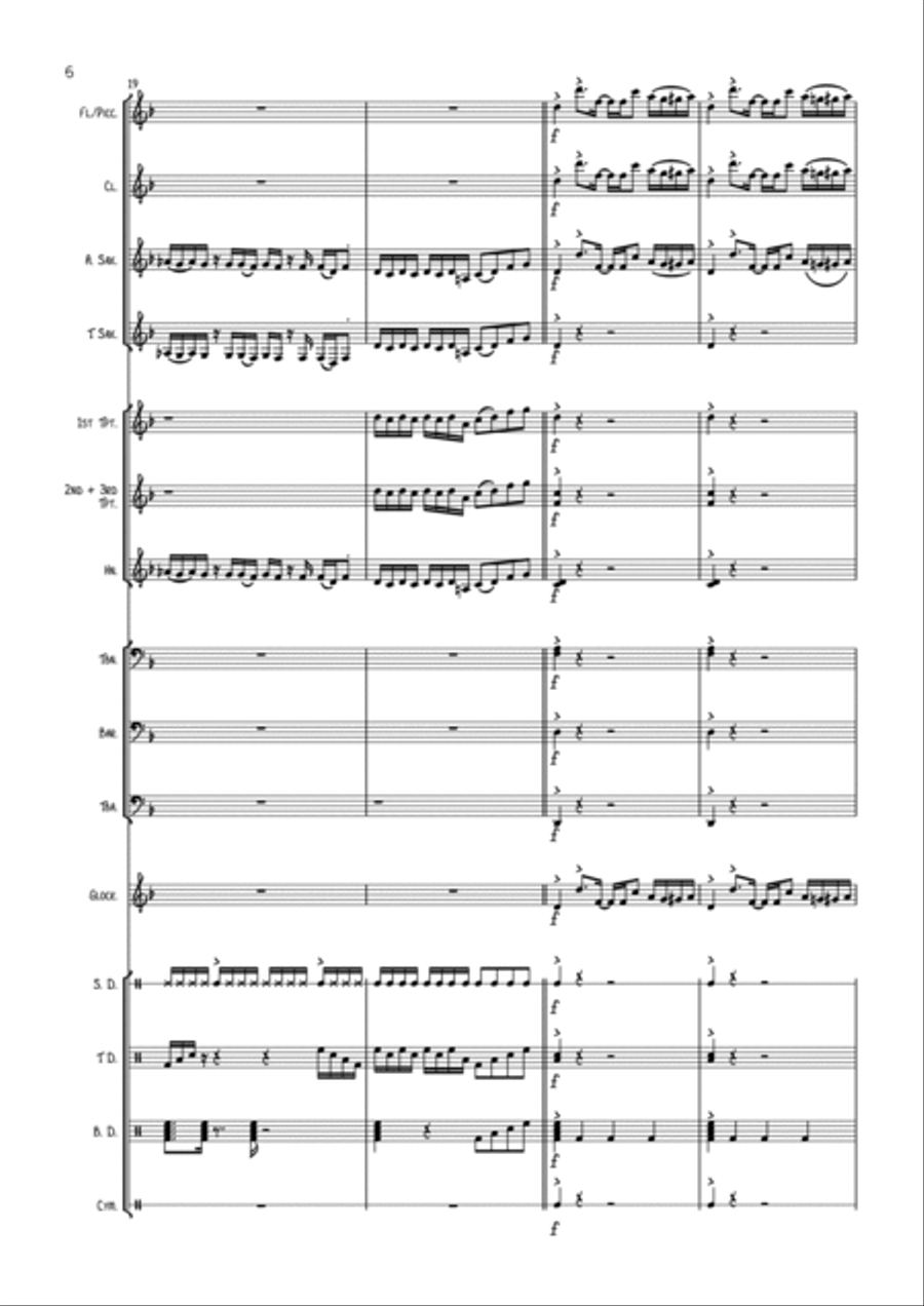 Sax-A-Boom Marching Band scores gallery preview page 6