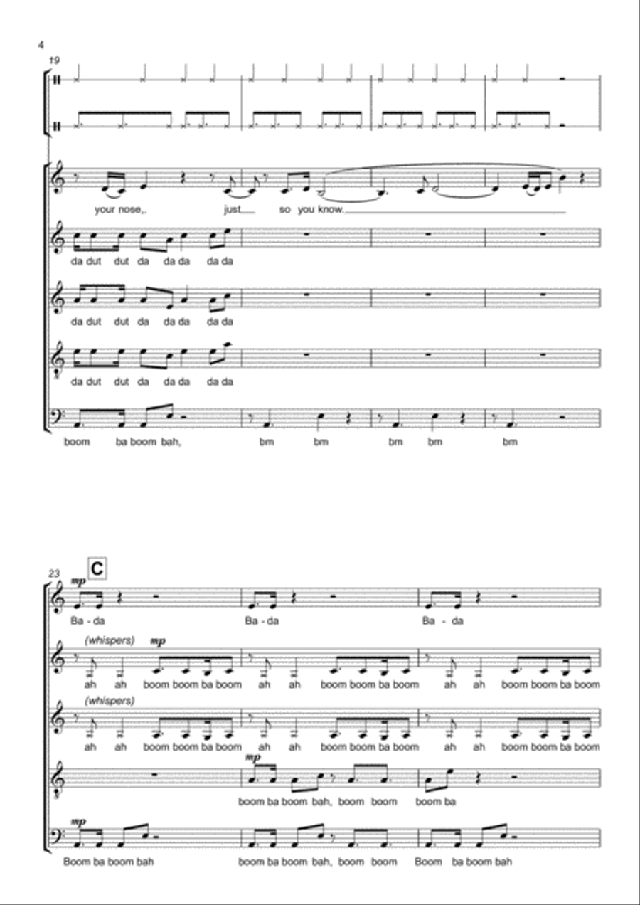 Settle Down 4-Part scores gallery preview page 4