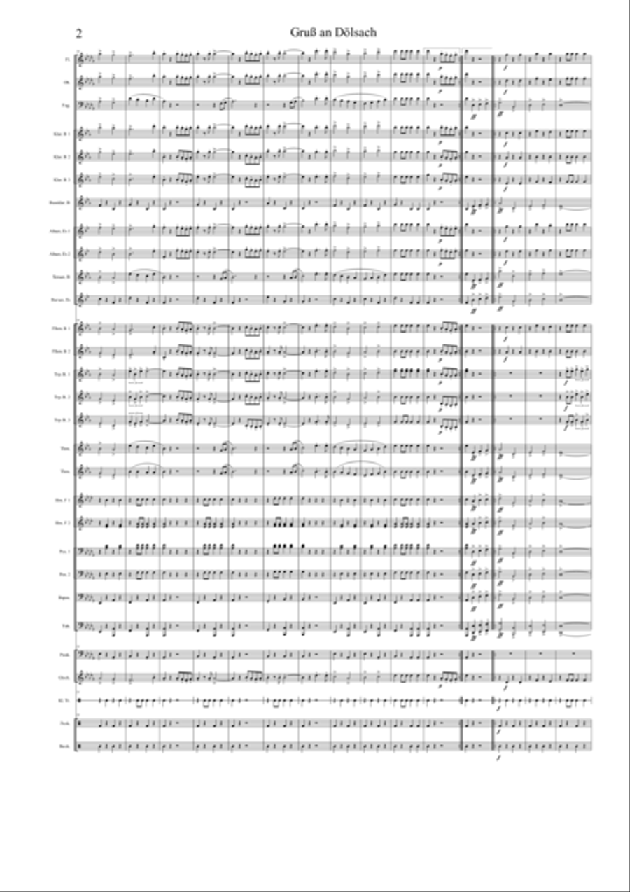 Gruß an Dölsach Full Score - Score Only Concert Band scores gallery preview page 2
