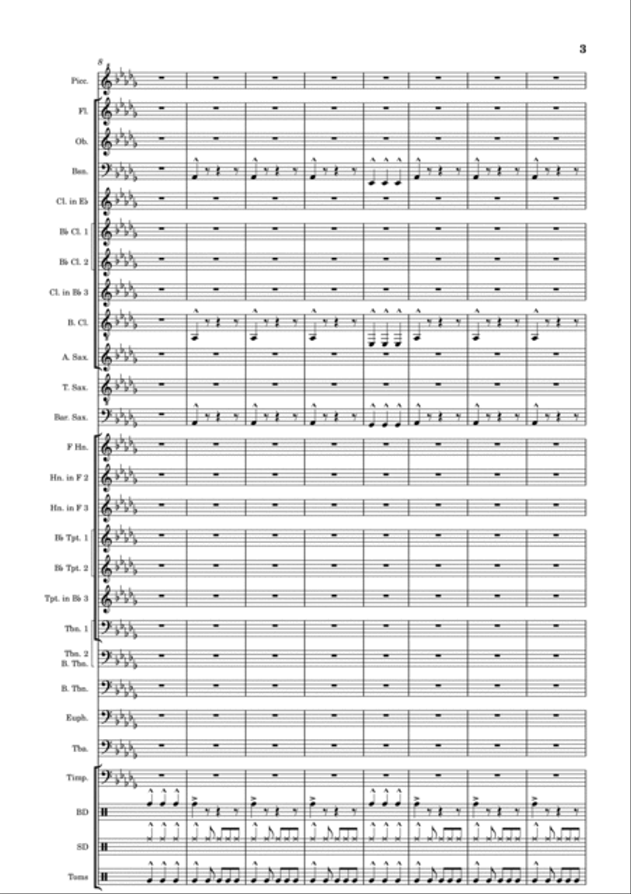 The Cornet's Reel Concert Band scores gallery preview page 3