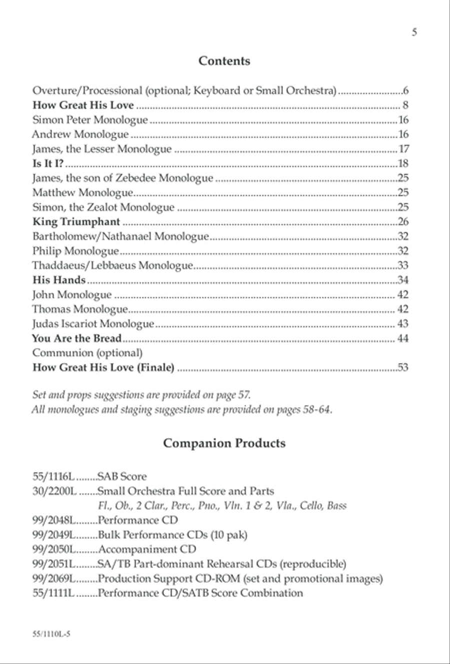 The Living Last Supper 4-Part scores gallery preview page 6