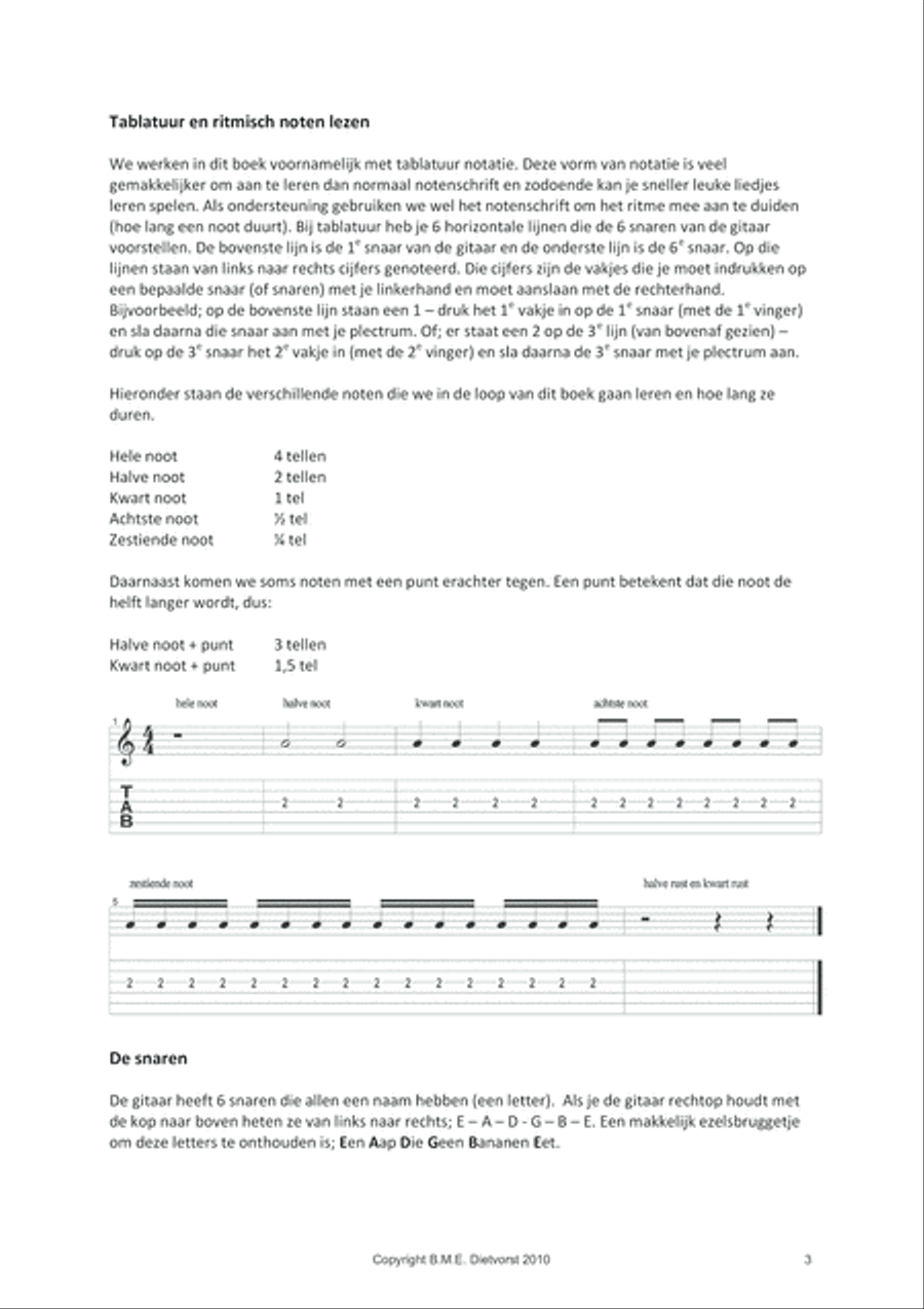 Wil De Echte Gitarist Opstaan! (deel 1) Electric Guitar scores gallery preview page 4