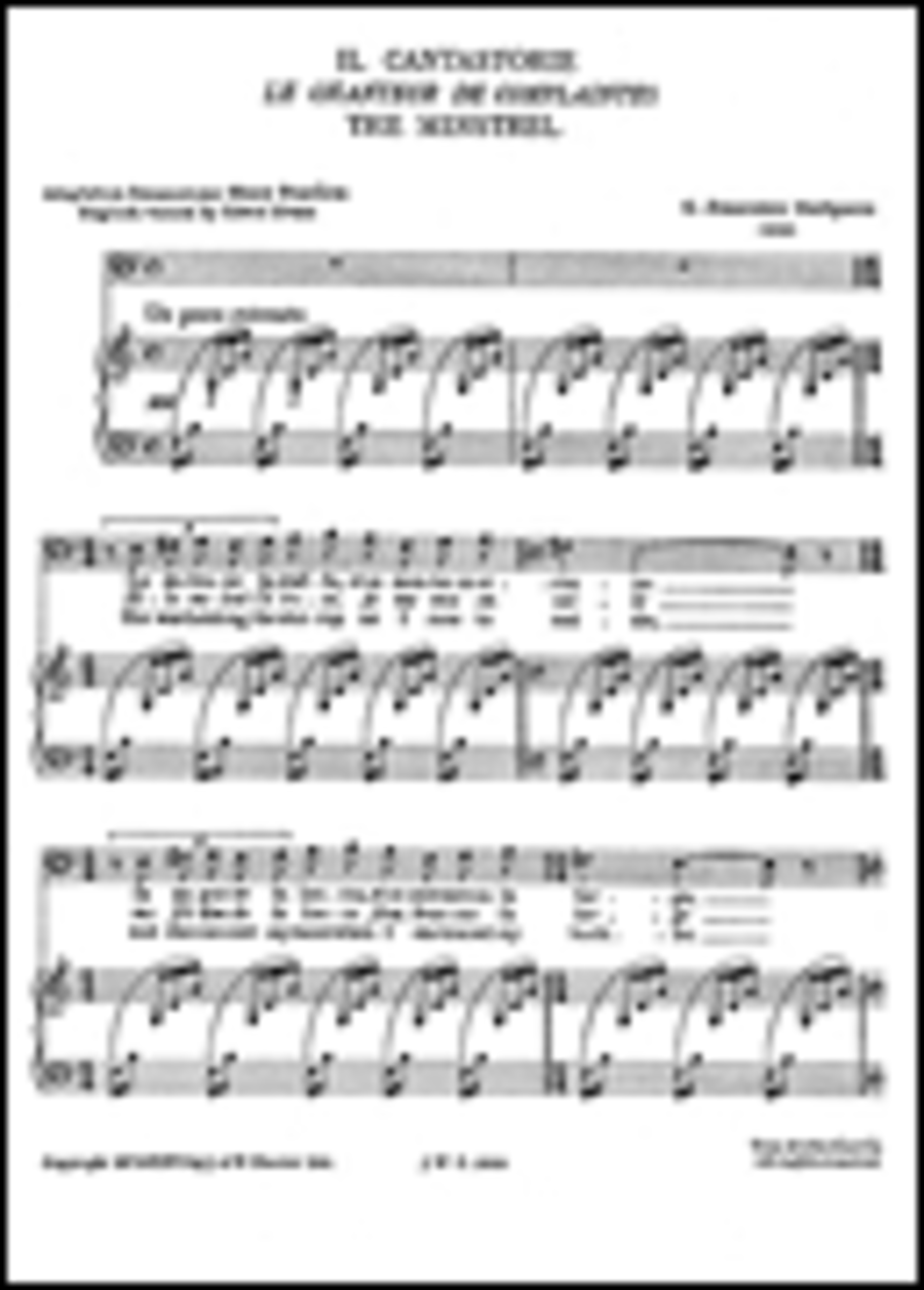 Malipiero: Il Cantastorie Baritone From Sette Canzoni for Baritone Solo with Piano acc. Baritone Voice scores gallery preview page 1