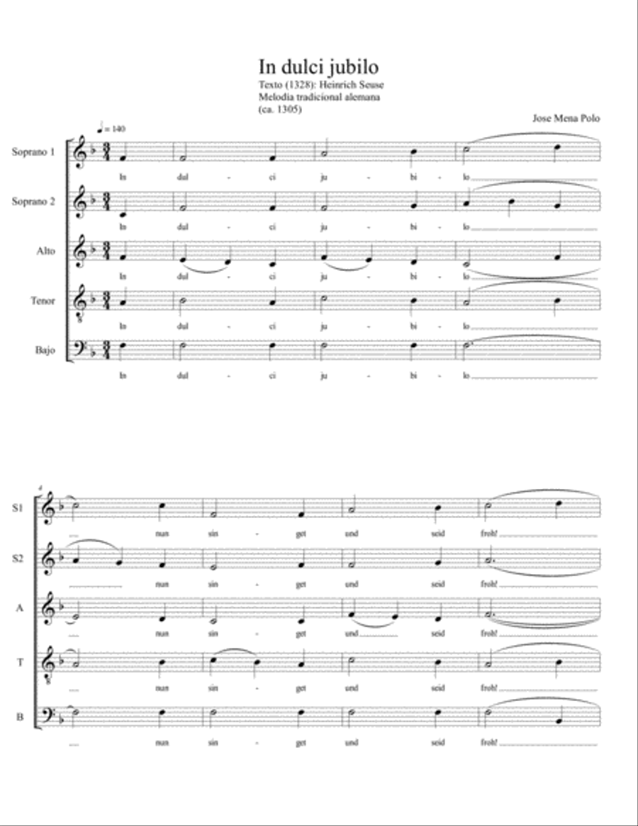 In dulci Jubilo Divisi scores gallery preview page 1