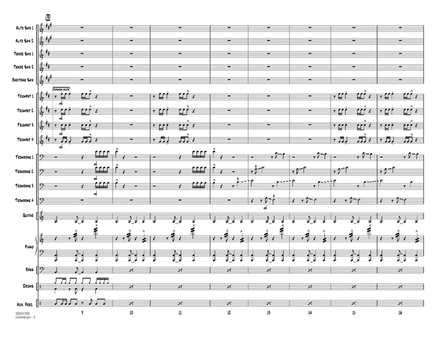 Libertango - Conductor Score (Full Score) Jazz Ensemble scores gallery preview page 3