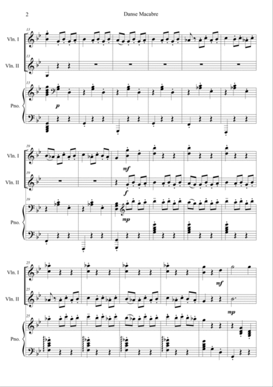 Danse Macabre Danse Macabre Piano Trio scores gallery preview page 2