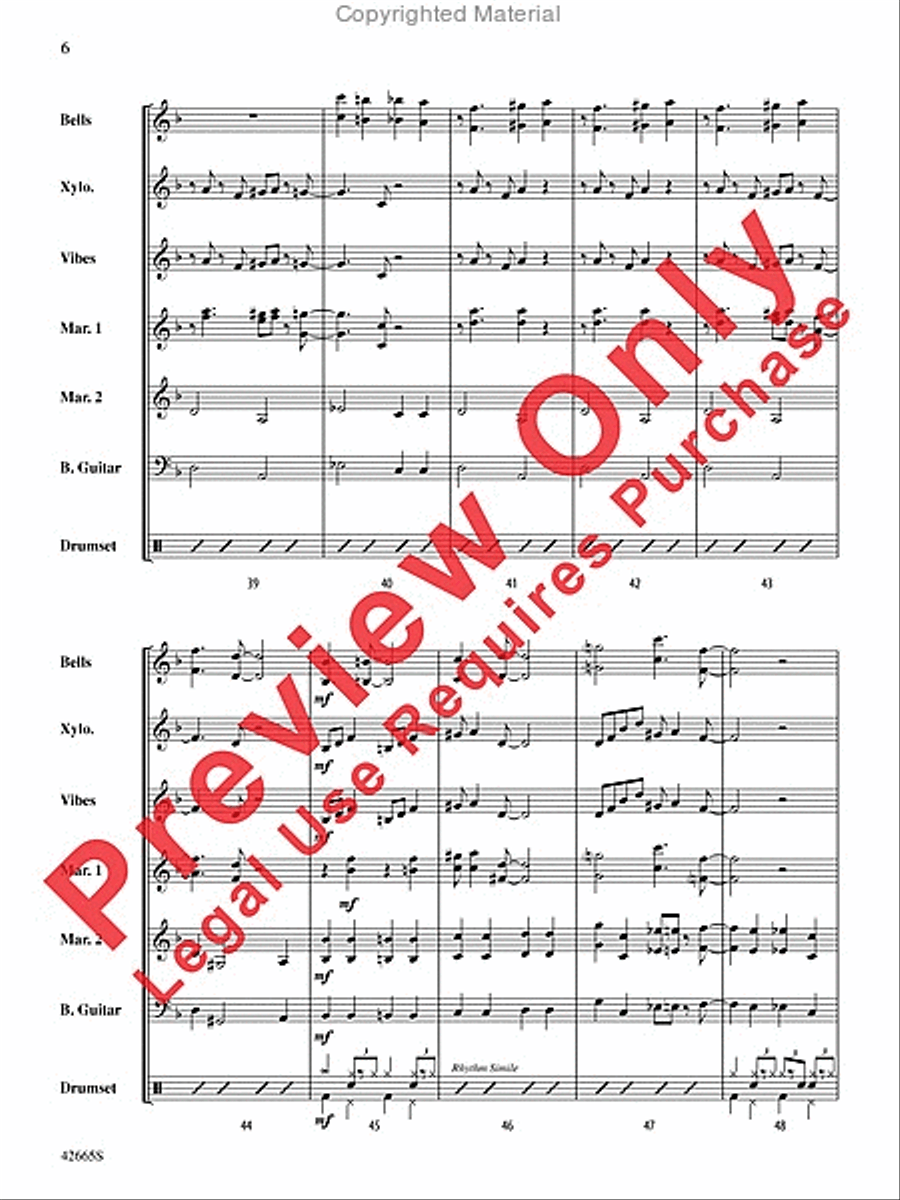 Cantina Band (from Star Wars) Percussion Ensemble scores gallery preview page 7