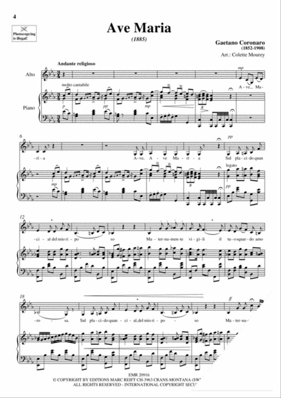 100 Ave Maria Volume 3 Alto Voice scores gallery preview page 5
