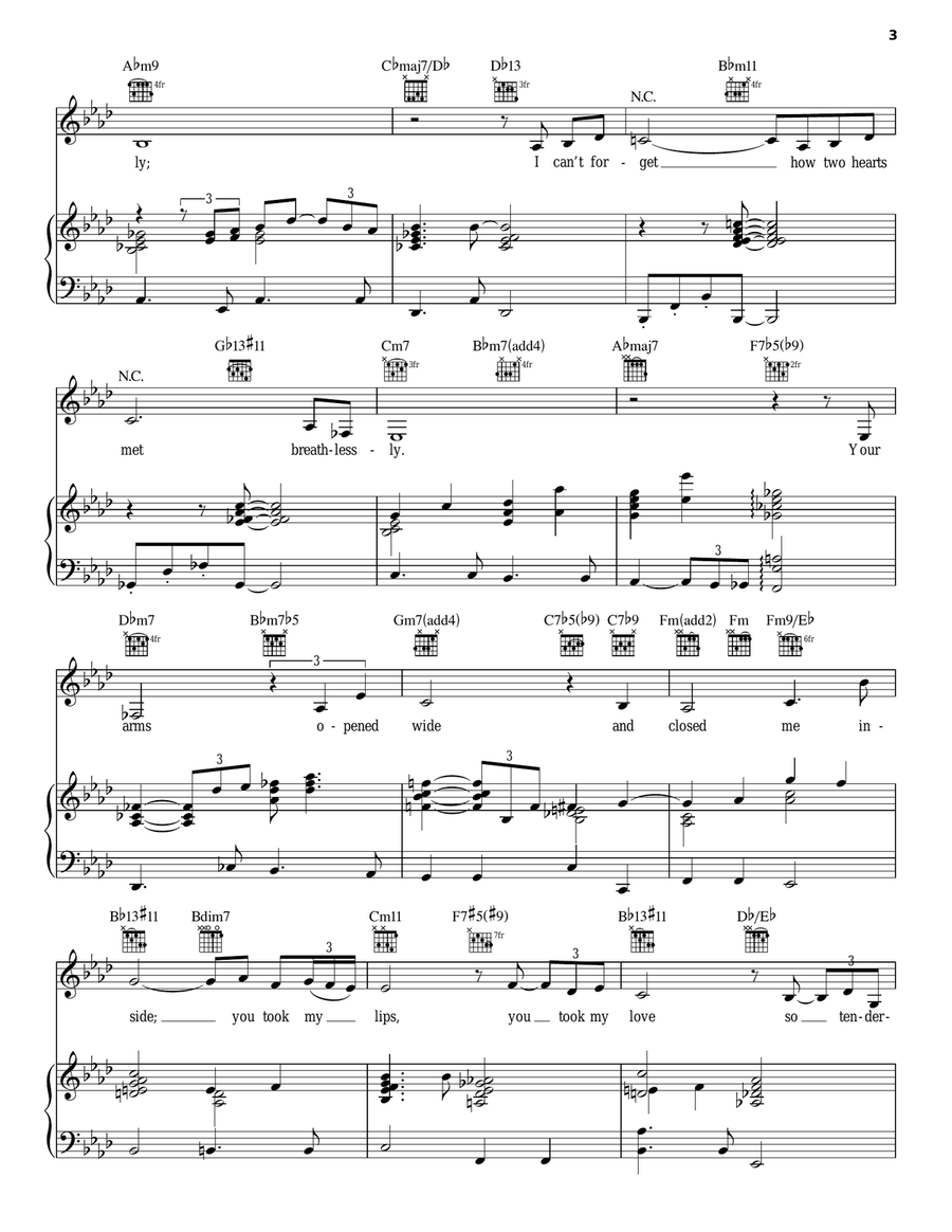 Tenderly Tenderly Piano, Vocal scores gallery preview page 3