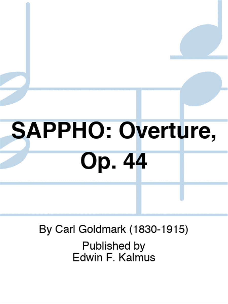 SAPPHO: Overture, Op. 44 Set of Parts scores gallery preview page 1