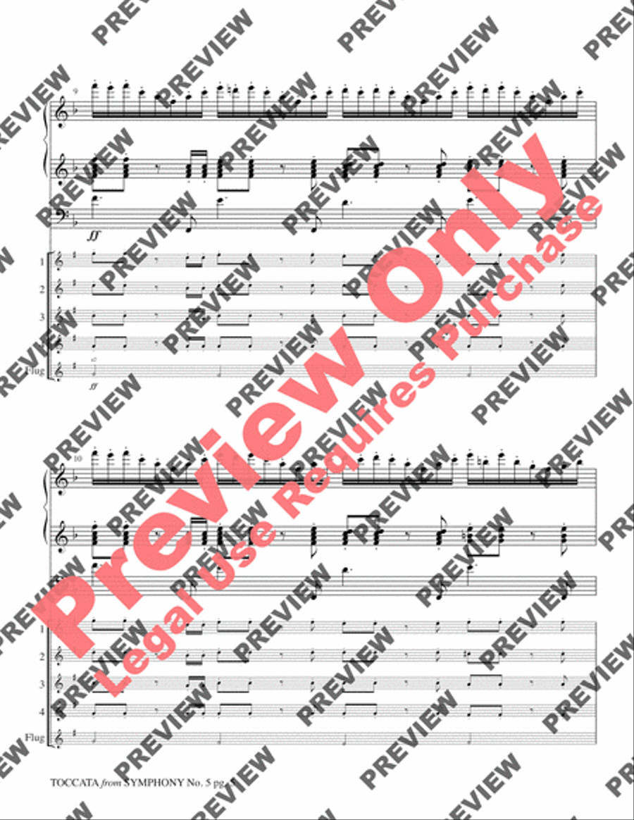 Toccata (from Symphony No. 5) Small Ensemble scores gallery preview page 7