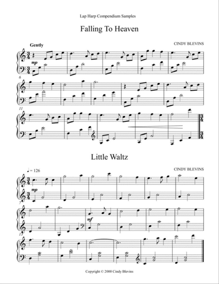 Lap Harp Compendium, 56 original solos for your Lap Harp Lap Harp scores gallery preview page 2
