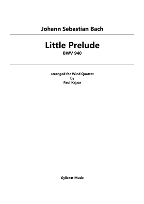 Little Prelude, BWV 940 (Wind Quartet)