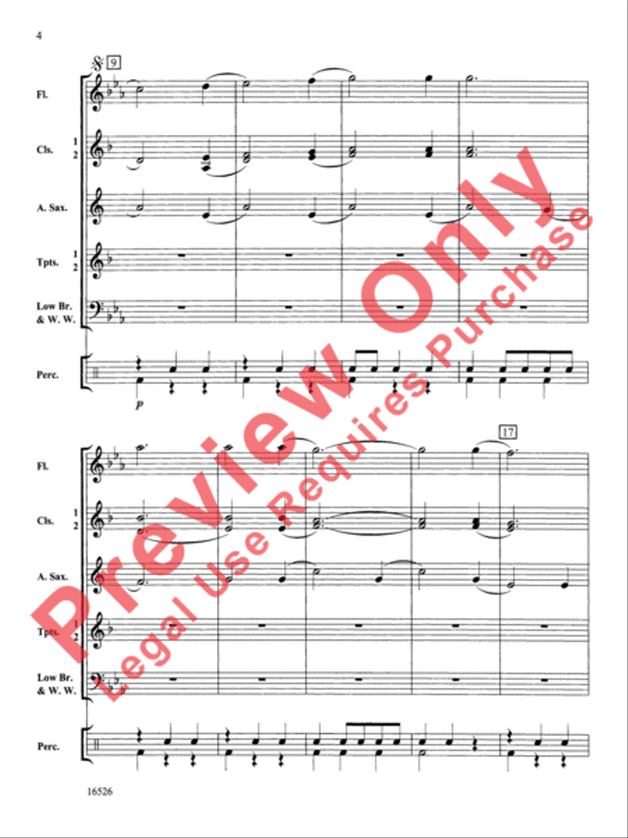 Theme from The Moldau Concert Band scores gallery preview page 5