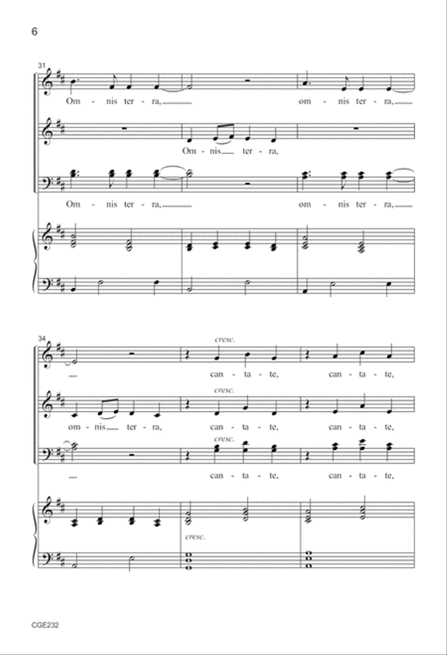Antiphonal Cantate SATB 4-Part scores gallery preview page 6