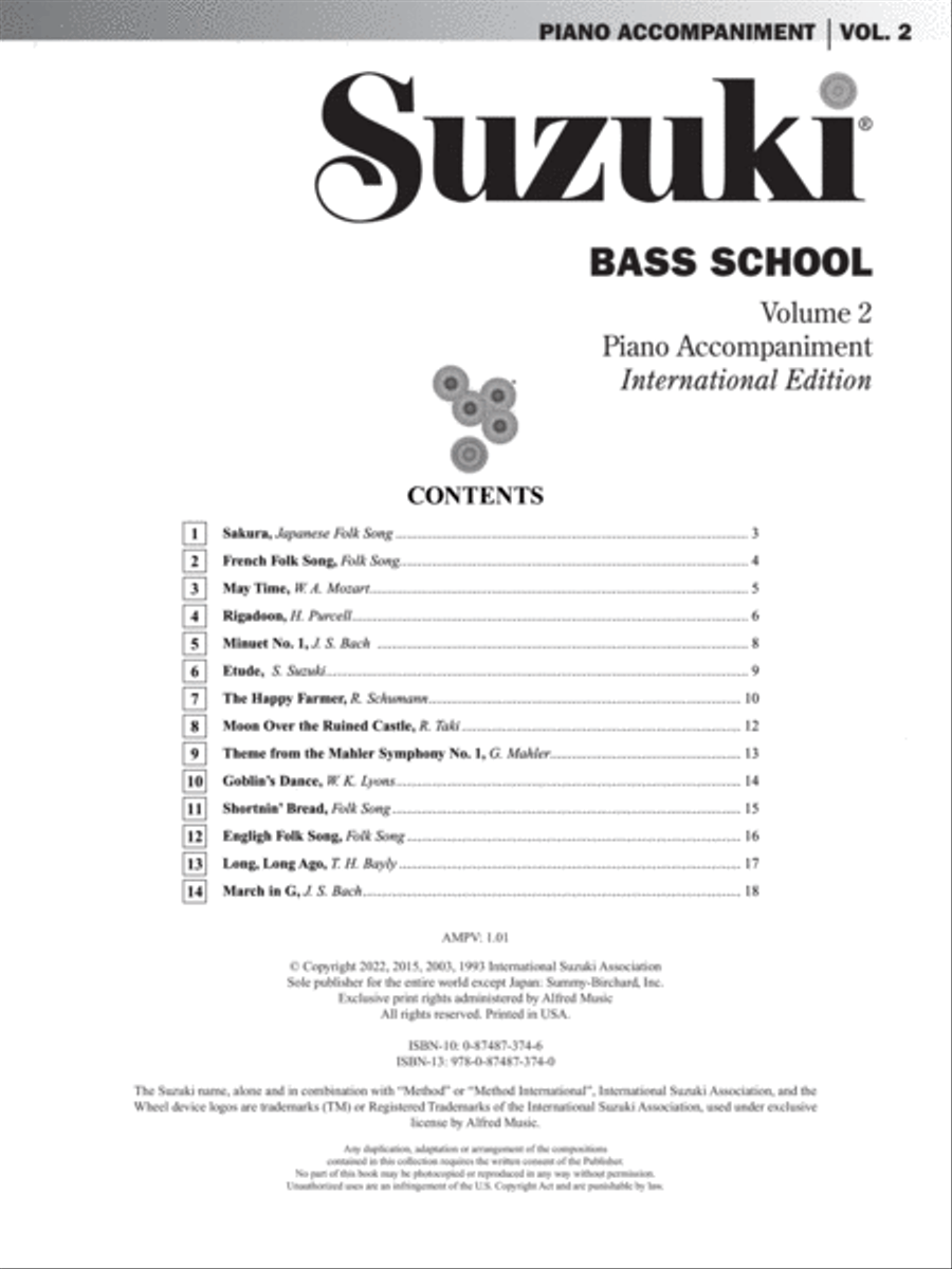 Suzuki Bass School, Volume 2 String Methods scores gallery preview page 2