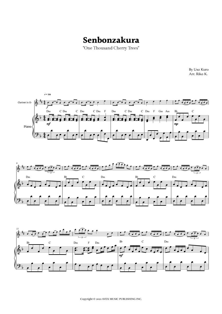 Senbonzakura Chamber Music scores gallery preview page 1