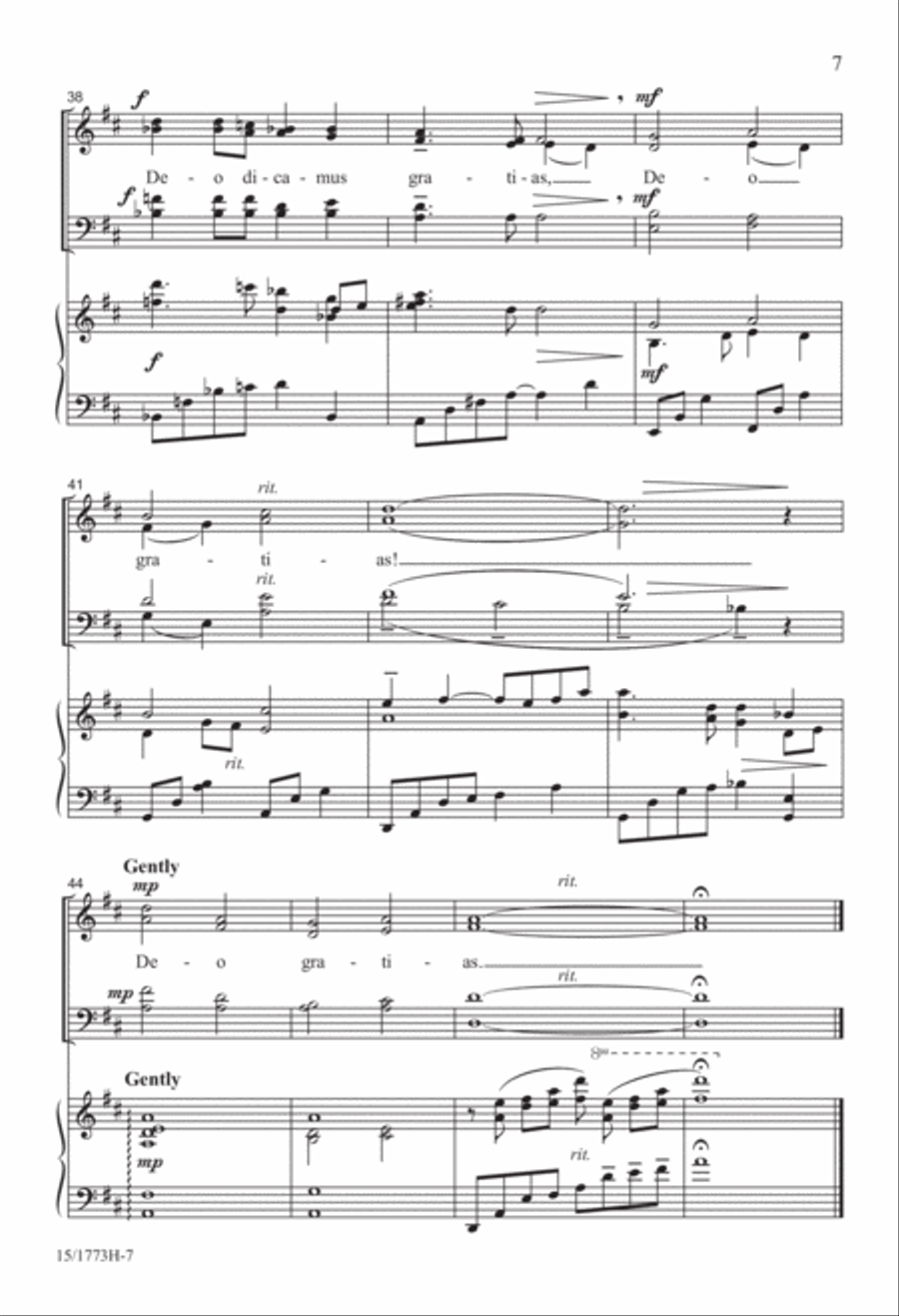 Deo Dicamus Gratias Deo Dicamus Gratias 4-Part scores gallery preview page 7