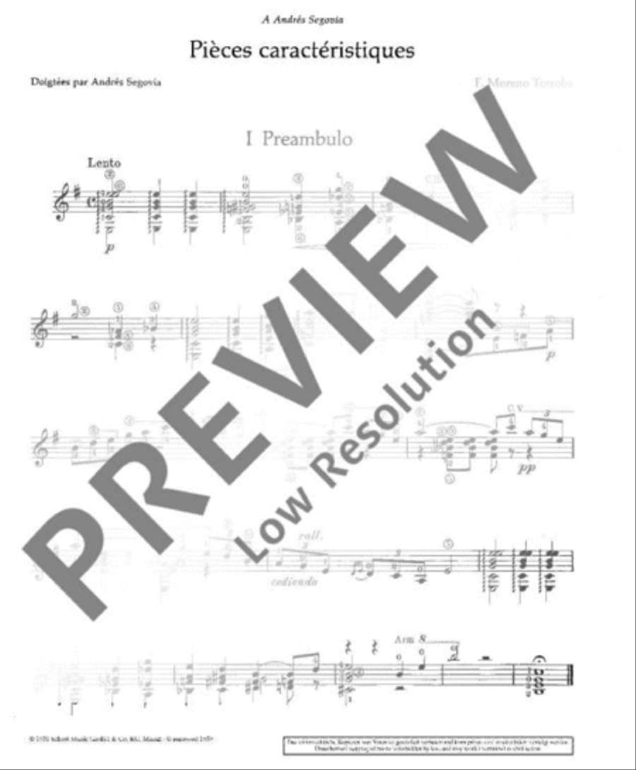 Pièces caractéristiques Classical Guitar scores gallery preview page 4
