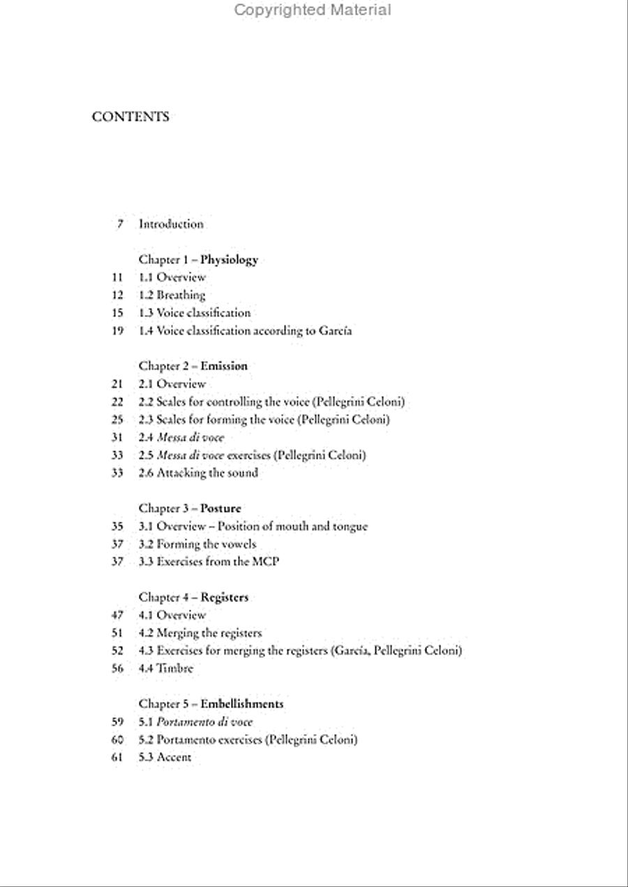 Method of Italian Singing from ‘Recitar cantando’ to Rossini (with Examples and Exercises from Historical Treatises on the Technique of Singing) Voice scores gallery preview page 7