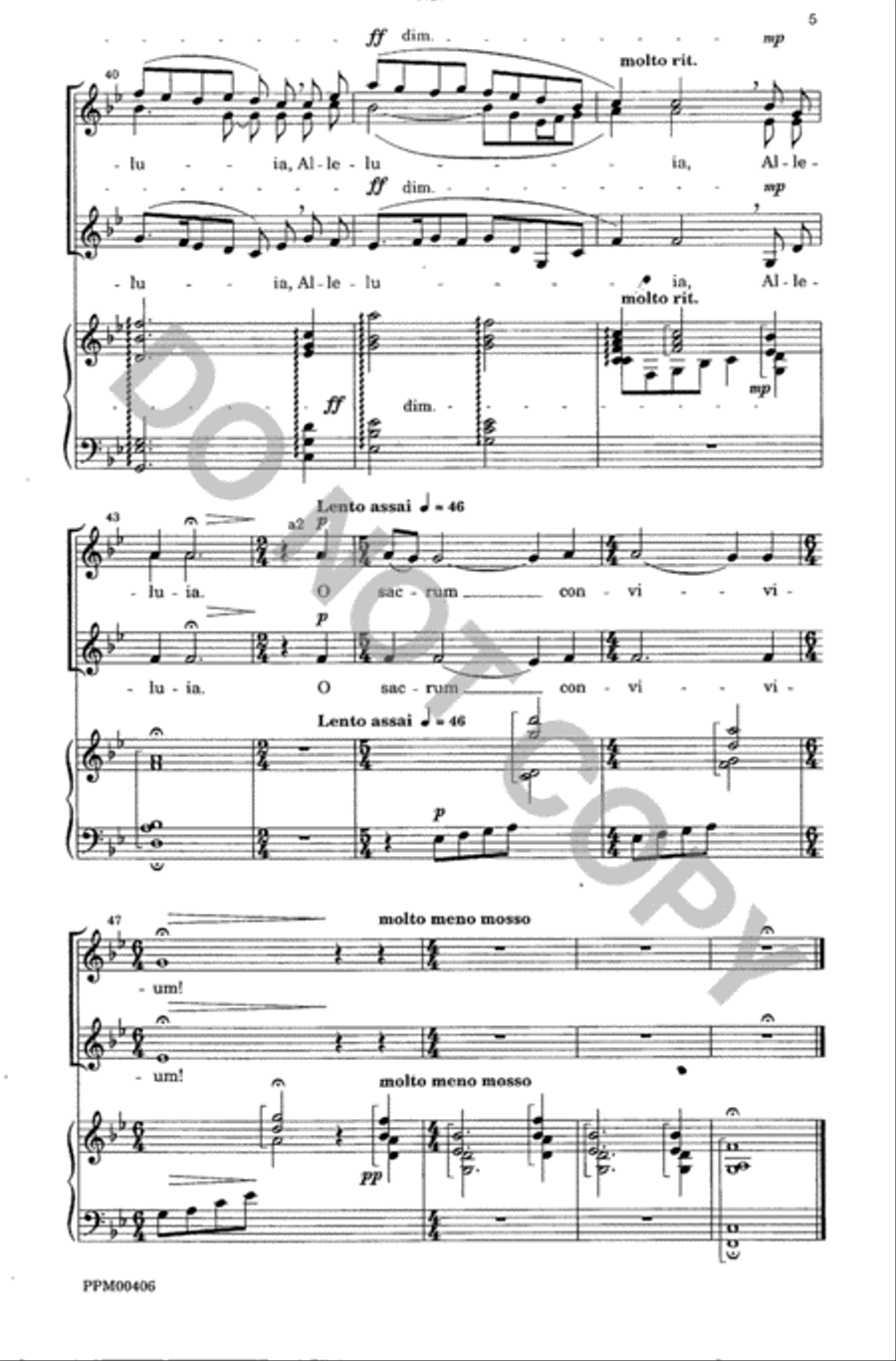 O Sacrum Convivium SSA scores gallery preview page 6