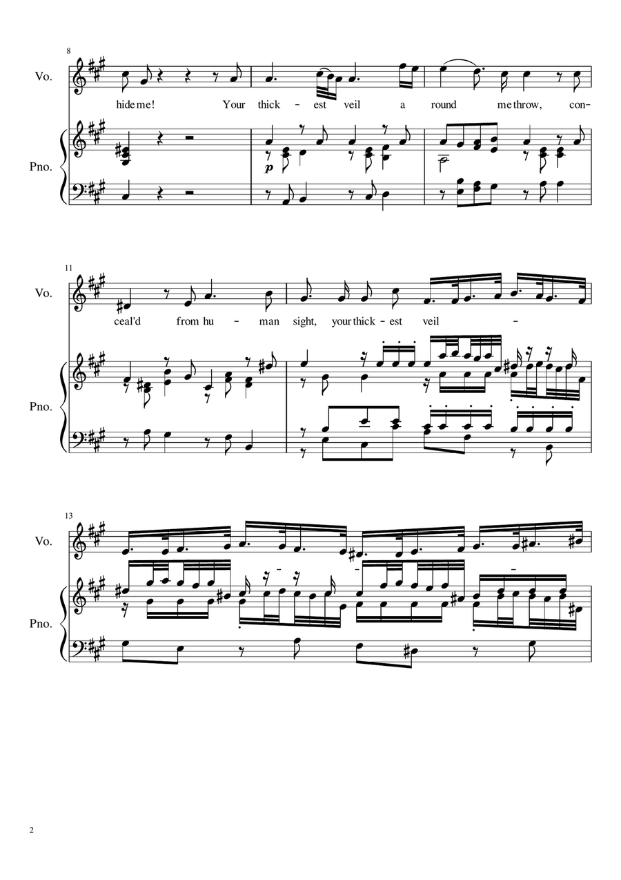 With Darkness Deep - F# Minor Voice Solo scores gallery preview page 3