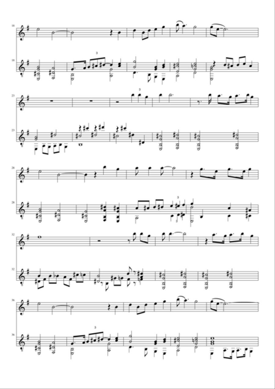 24 more Arrangements for flute and classical guitar Flute scores gallery preview page 6