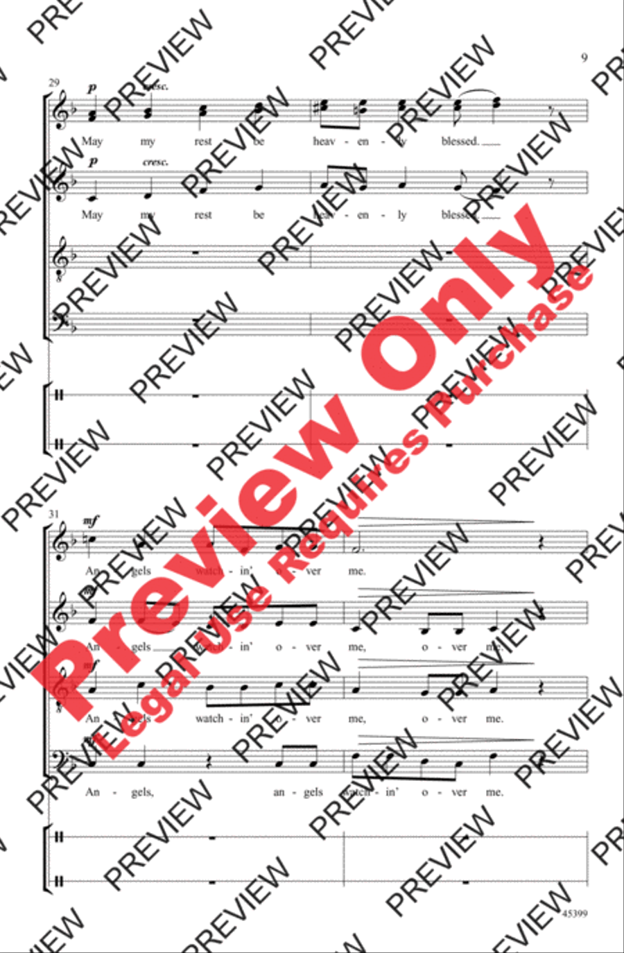 All Night, All Day 4-Part scores gallery preview page 8