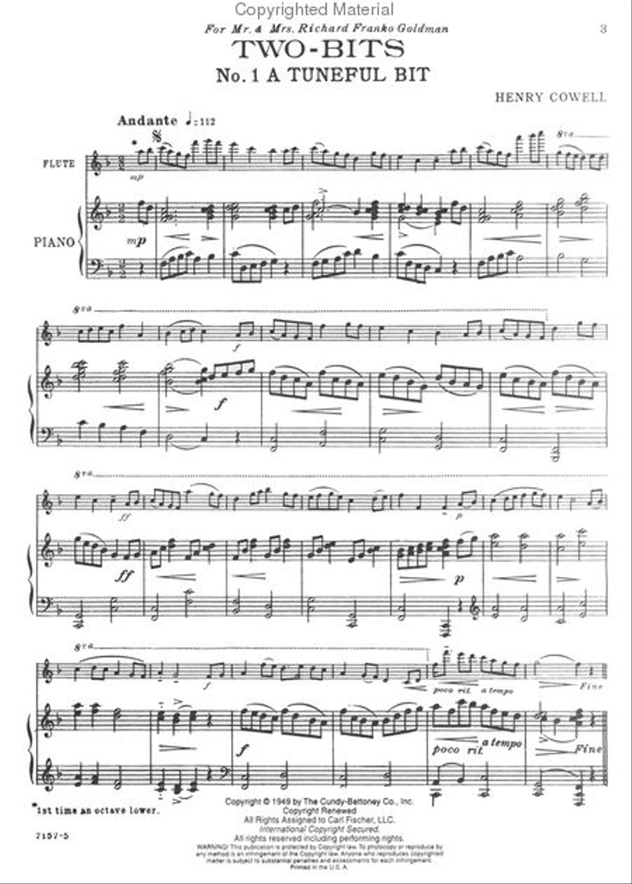 Two Bits Flute Solo scores gallery preview page 2