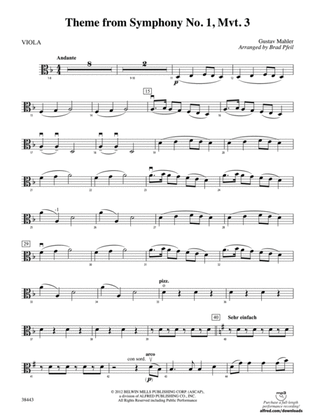 Theme from Symphony No. 1, Movement 3: Viola