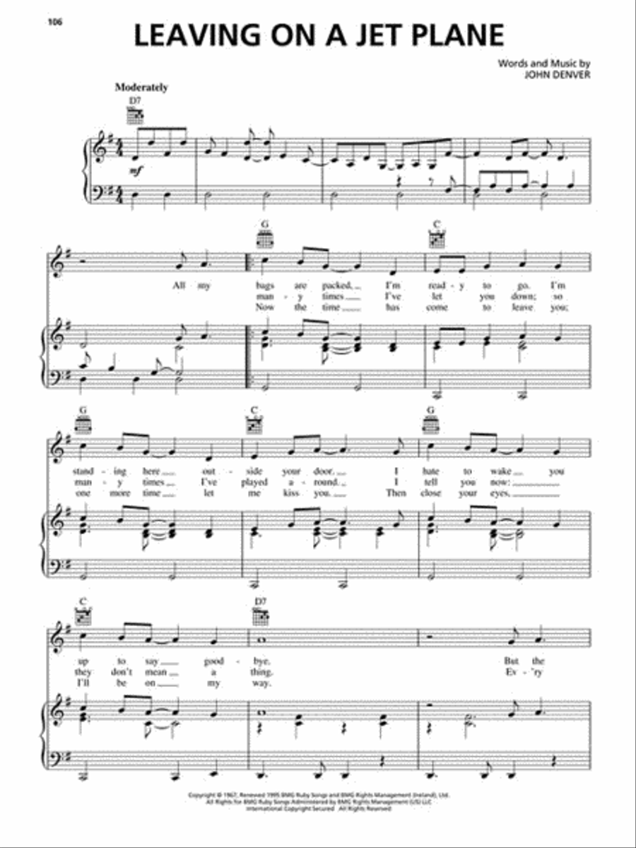 The Most Requested Folk/Pop Songs Piano, Vocal, Guitar scores gallery preview page 3