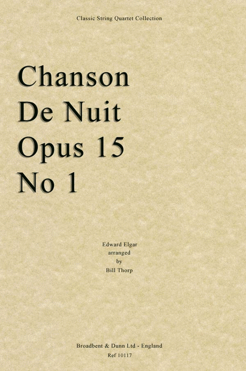 Chanson De Nuit, Opus 15 No. 1