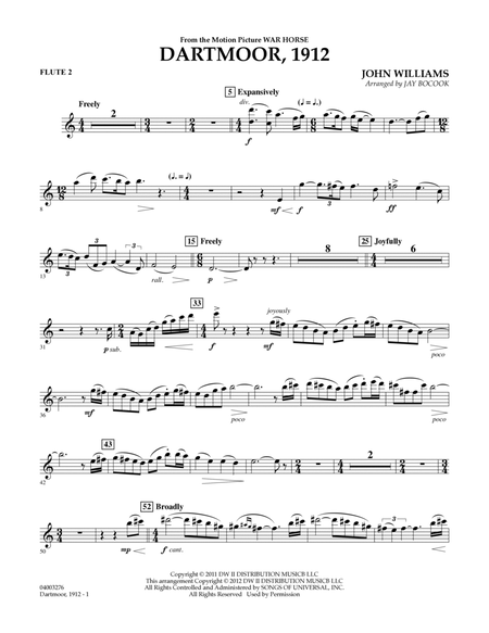 Dartmoor, 1912 (from War Horse) - Flute 2