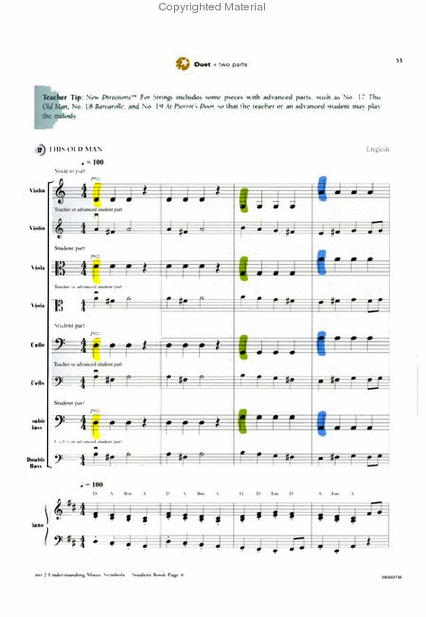 New Directions for Strings (Teacher's Manual Book I)