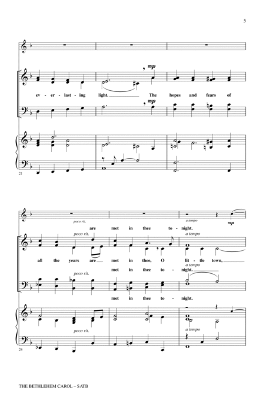 The Bethlehem Carol The Bethlehem Carol 4-Part scores gallery preview page 4