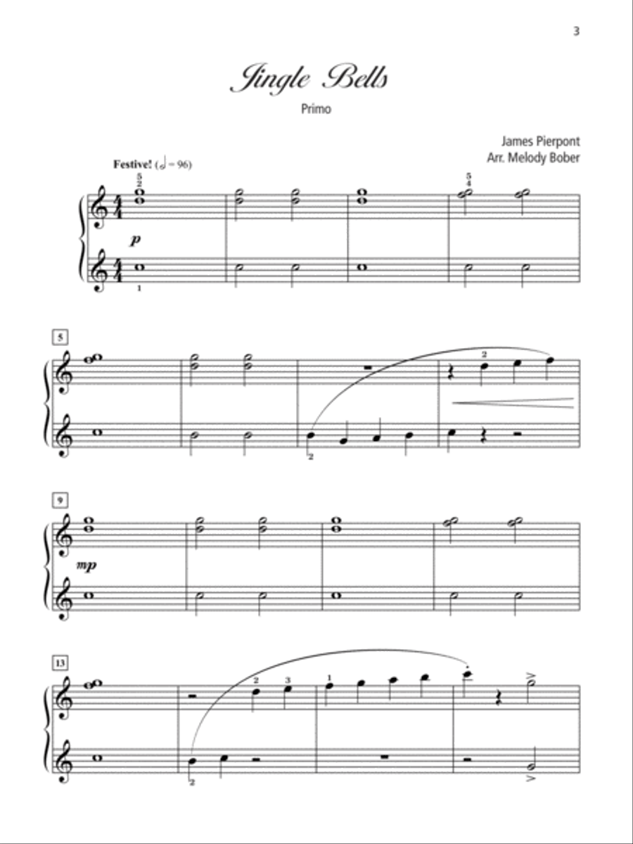 Grand Duets for Christmas 1-3 (Value Pack) Easy Piano scores gallery preview page 12