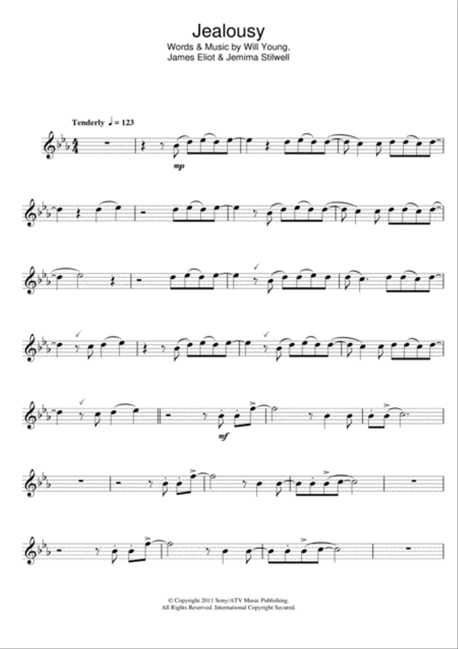 Jealousy Jealousy Flute Solo scores gallery preview page 1