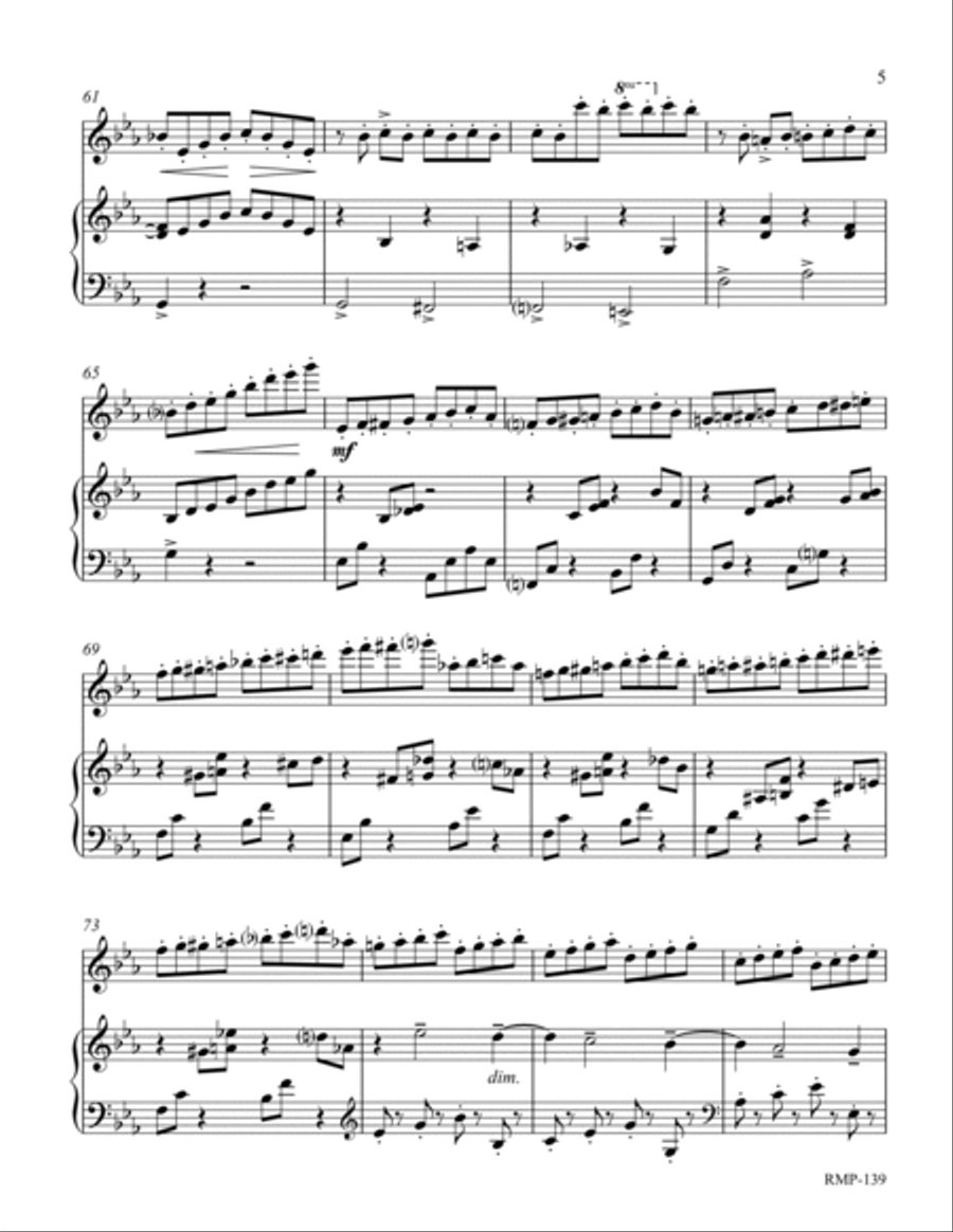 Moszkowski - The Lady Juggler (La Jongleuse) for flute and piano Flute scores gallery preview page 5