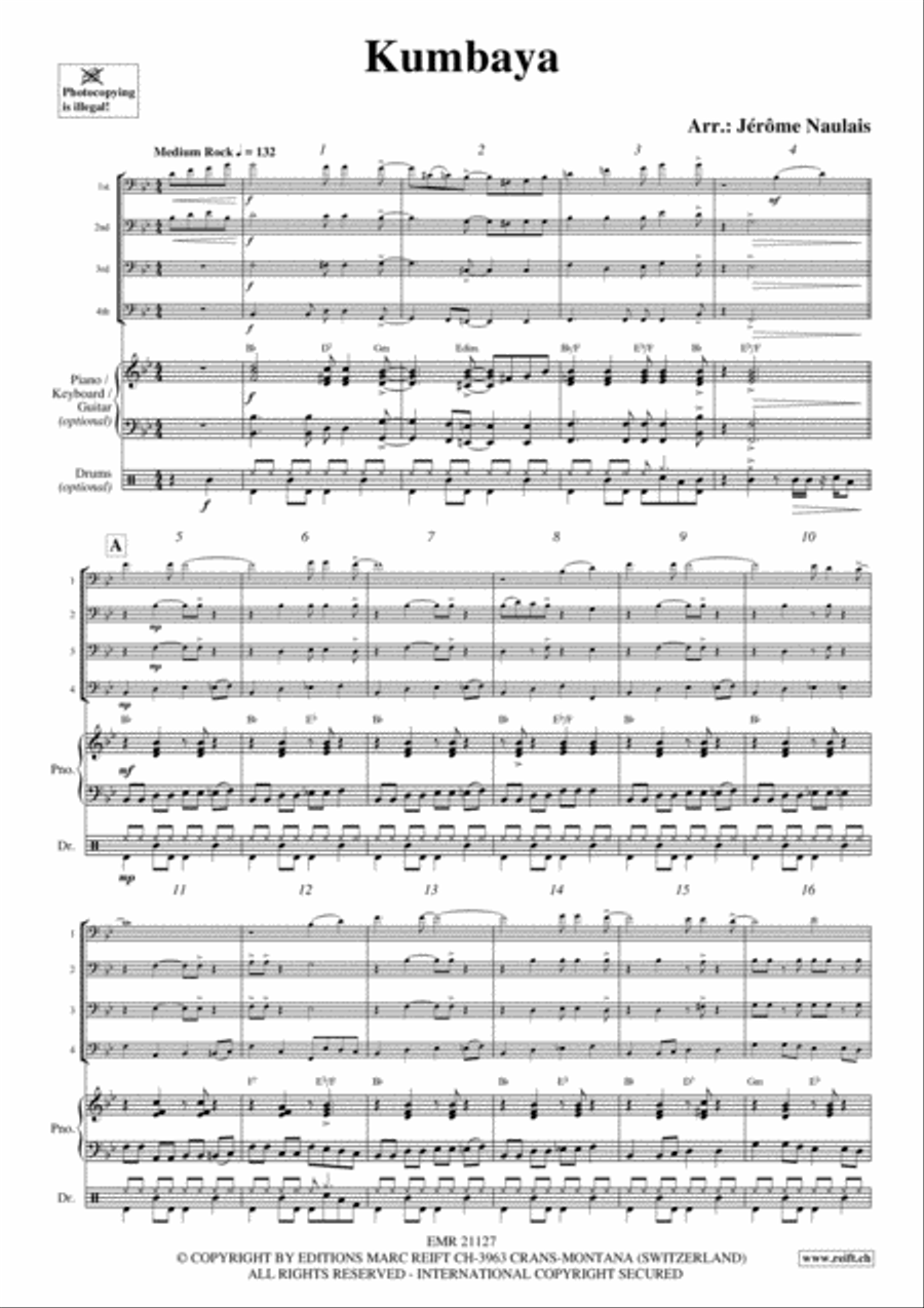Kumbaya Cello scores gallery preview page 3