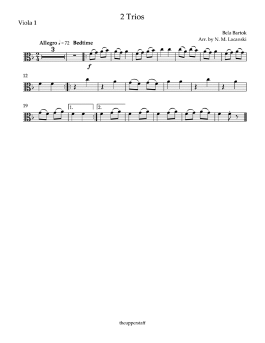 2 Trios Bedtime Menuetto String Trio scores gallery preview page 6