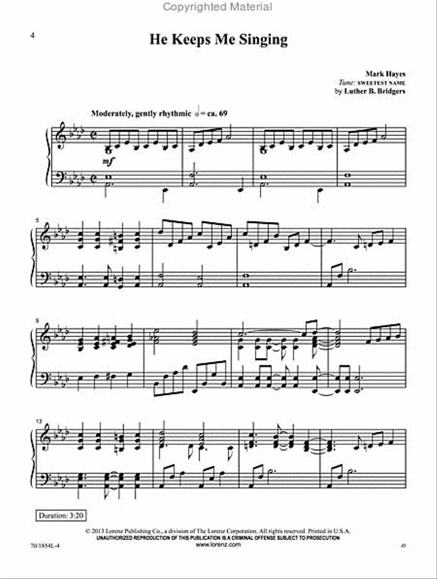 Mark Hayes: Gospel Hymns for the Intermediate Pianist Piano Solo scores gallery preview page 2