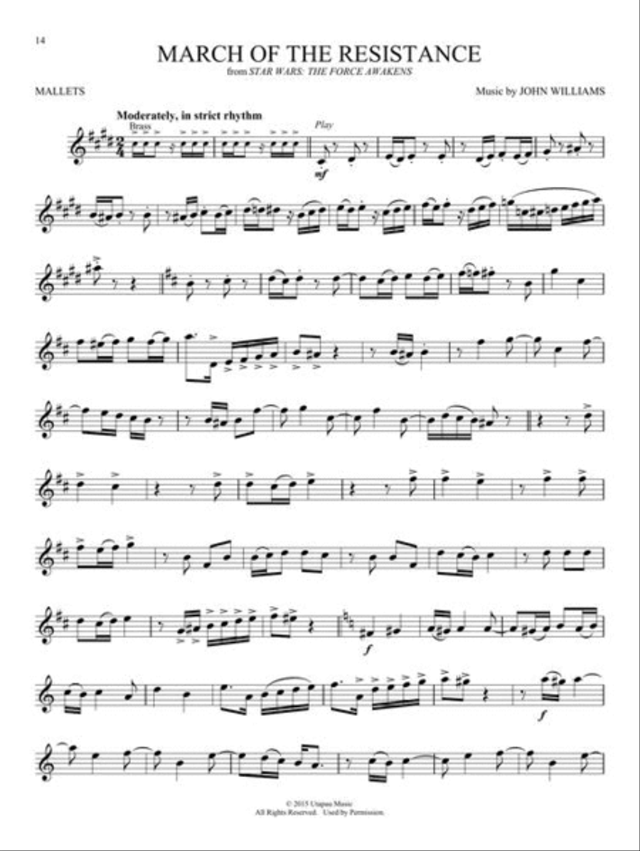 Star Wars – Instrumental Play-Along for Mallet Percussion Percussion scores gallery preview page 7
