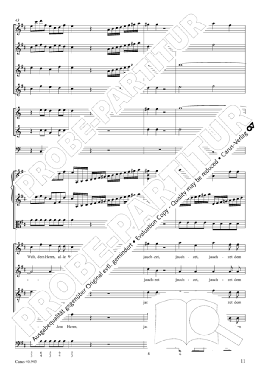 Shout to the Lord, all the earth (Jauchzet dem Herrn, alle Welt) 4-Part scores gallery preview page 18