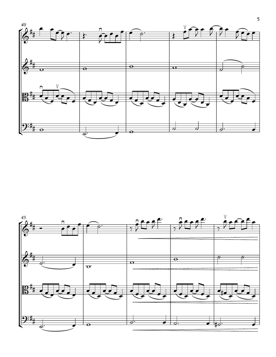 Your Song String Quartet scores gallery preview page 5
